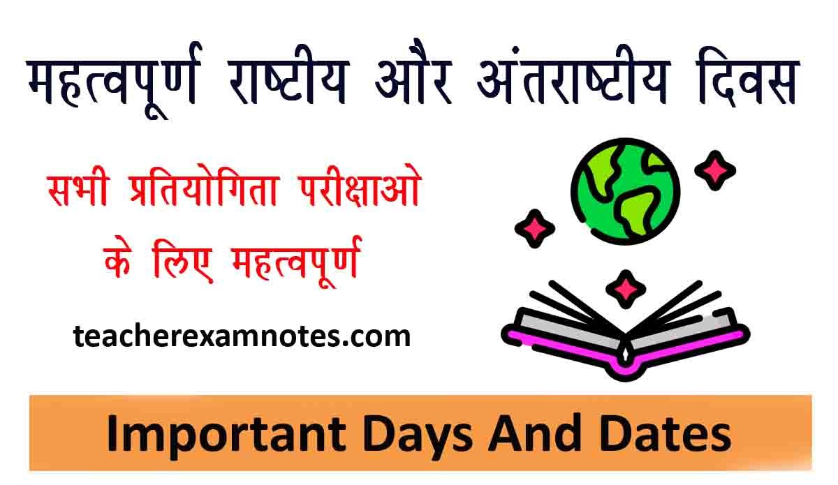 Important Days And Dates