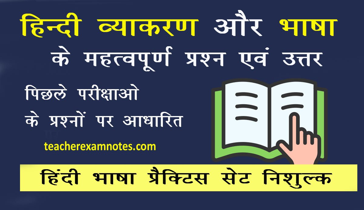 Hindi Language Impotant question answer