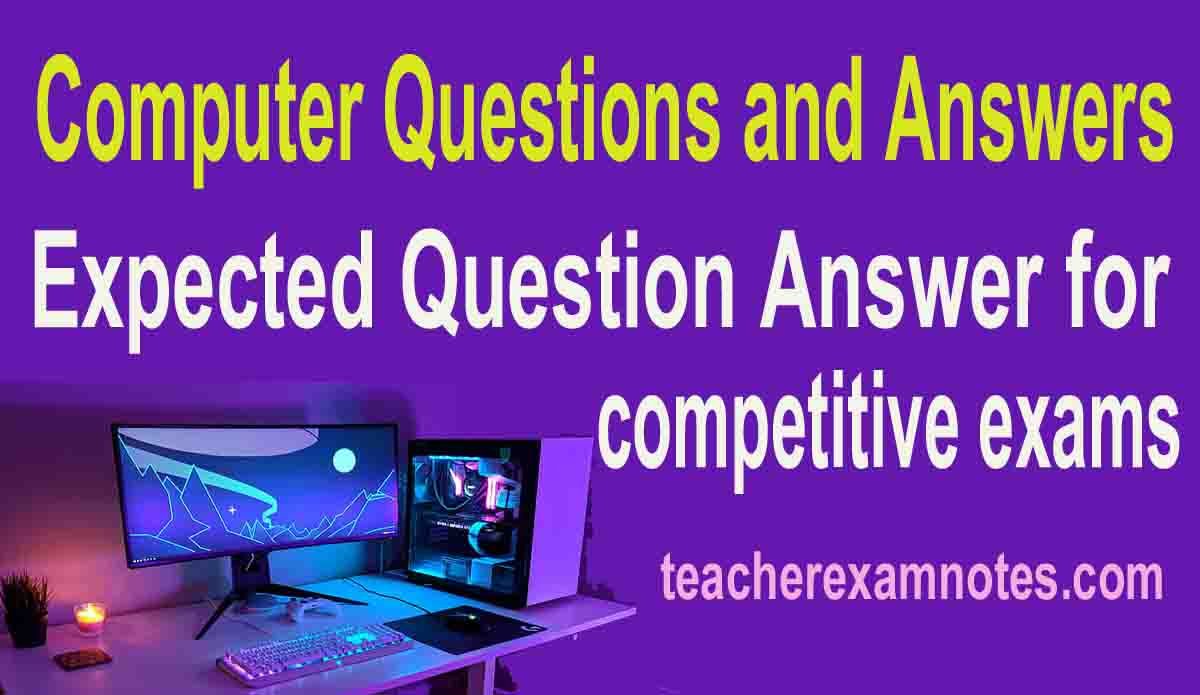 Computer science competitive exam question answer