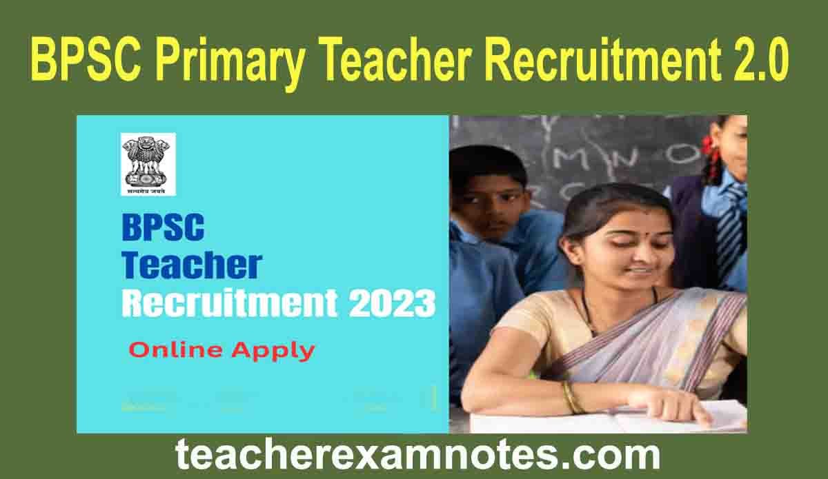 BPSC Primary Teacher Recruitment 2.0