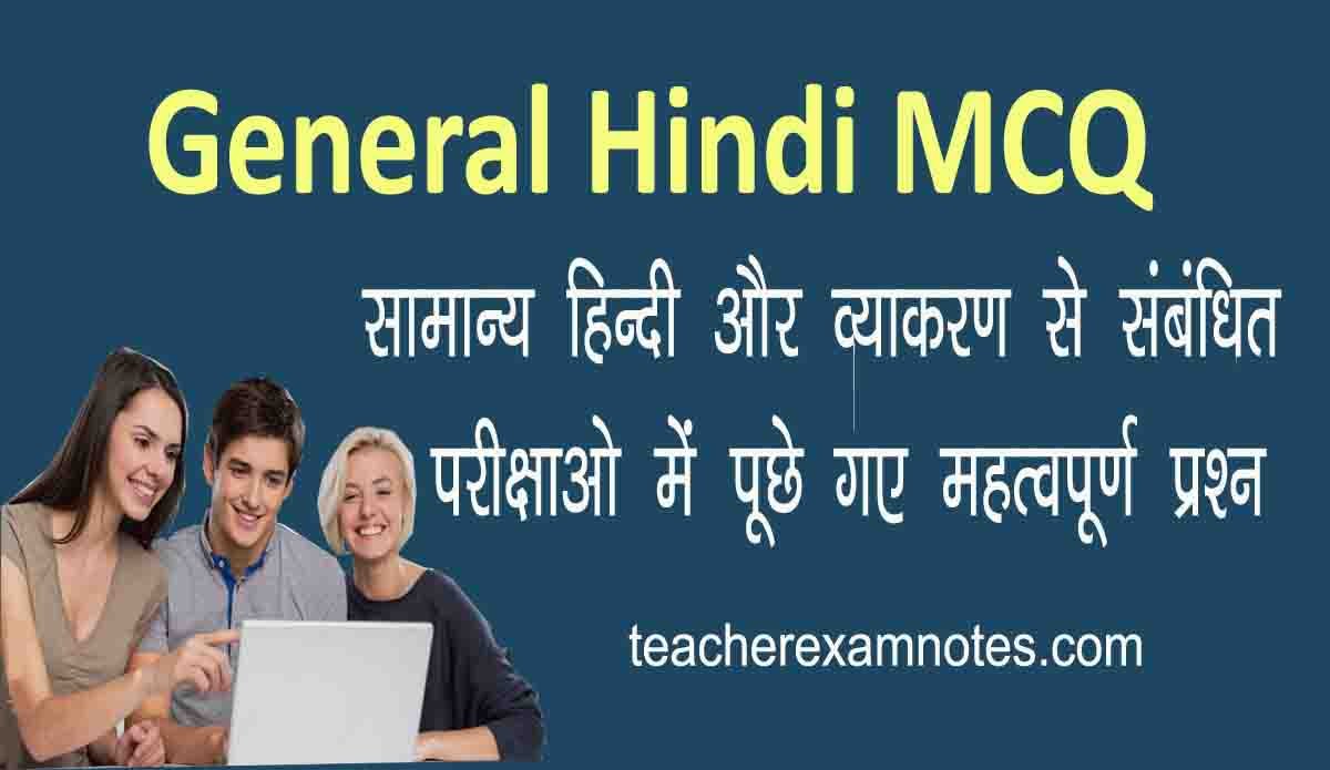 Samanya Hindi PYQ MCQ Question Answer